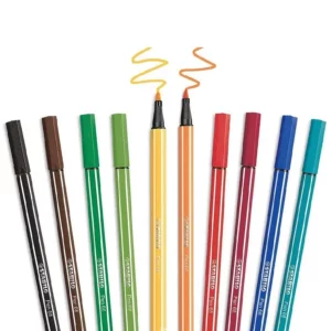 Caneta Hidrográfica Pen 68 Estojo com 10 Cores STABILO - Imagem 3
